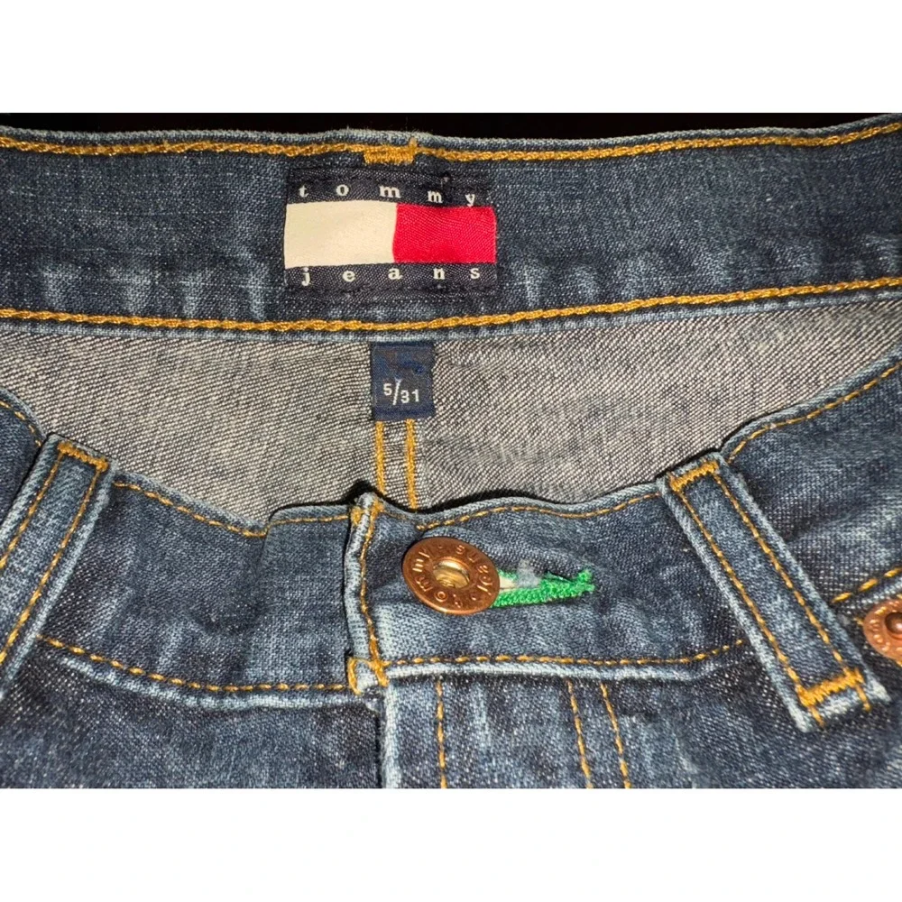Tommy Jeans Women's Flare Leg Dark Wash Denim Jeans‎ Trendy Vintage Size 5/31